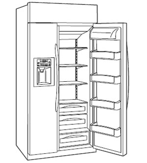 GE profile嵌入式双开门冰箱