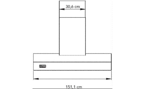 Viking油烟机EVWH1548BSS外观 安装尺寸