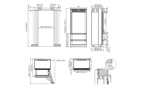 MS8990HST6I冰箱产品尺寸图